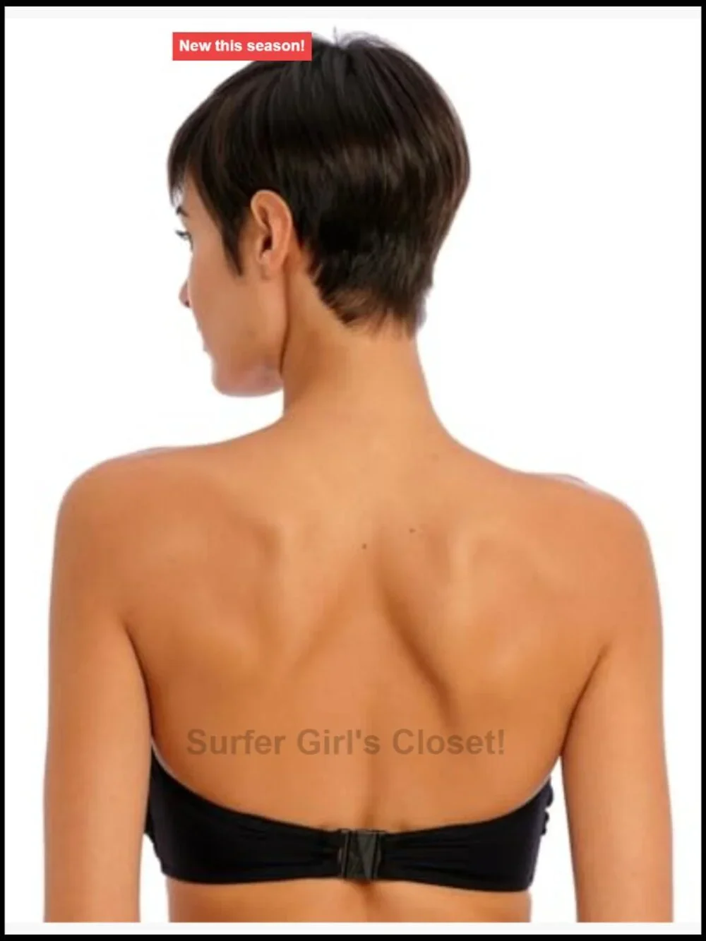 Underwire Bandeau Bikini Top with Adjustable Straps